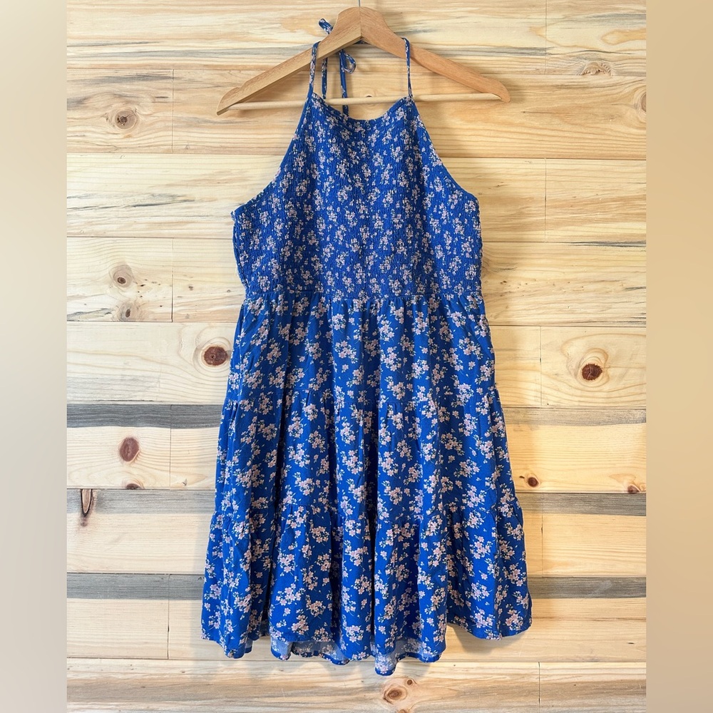 American Eagle Outfitters Blue Floral Mini Dress